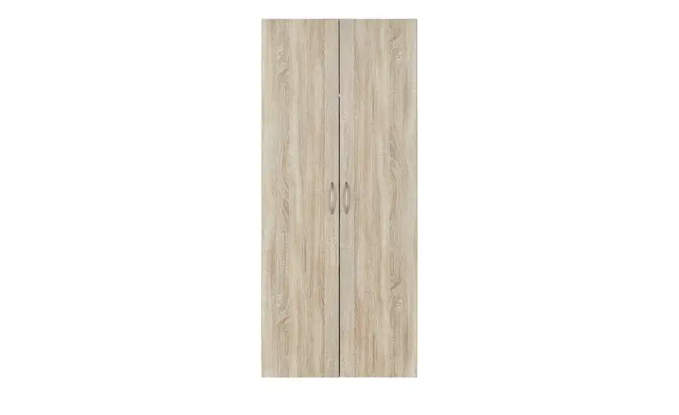 Schrank, 2-türig Multischrank-System Eiche sägerau (Nachbildung) 80 cm