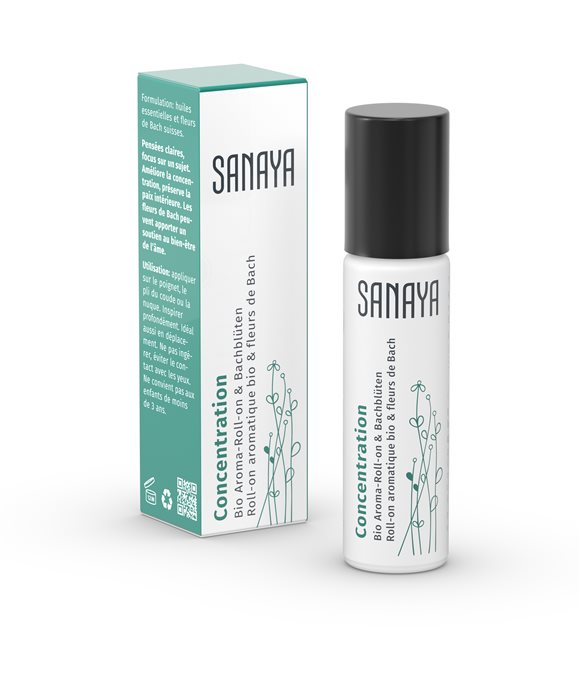 SANAYA Aroma & Bachblüten Roll-on Concentration Bio Roll-on 10 ml