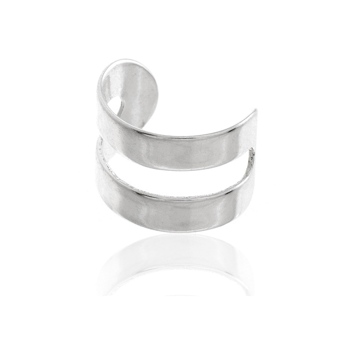 Piercing Ear-cuff Agatha Doble Aro argent