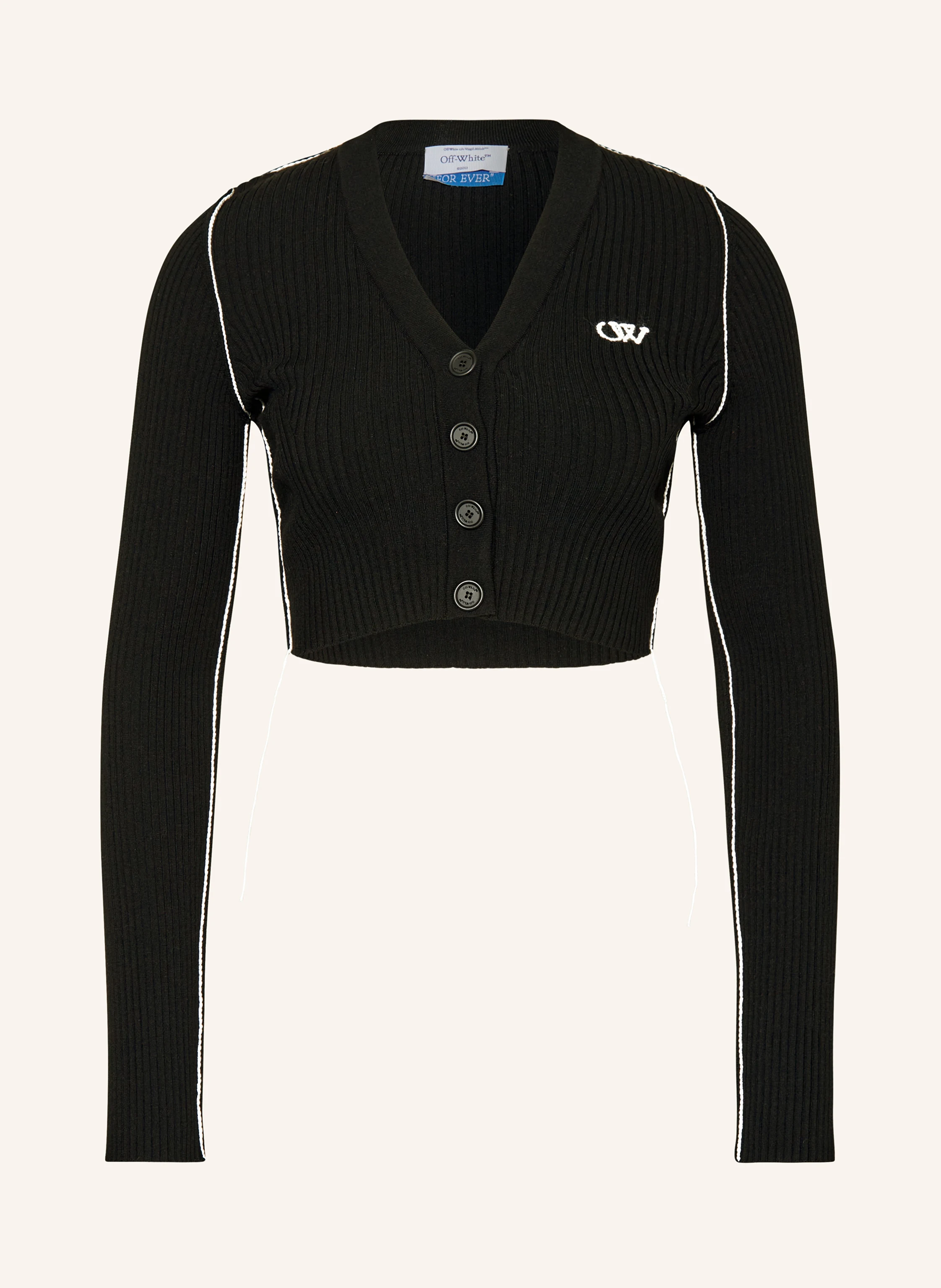 Off-White Cropped-Strickjacke