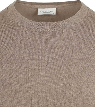 Profuomo Pullover Luxury Basic Taupe PPWJ10001C-H3 kopen