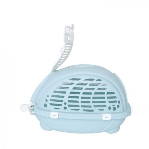 Transportadora M Pets Skyline Branca e Cinza para Cães e Gatos