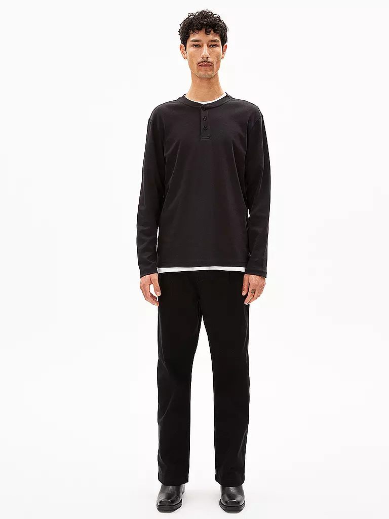 ARMEDANGELS Langarmshirt FAANO PREMIUM  schwarz