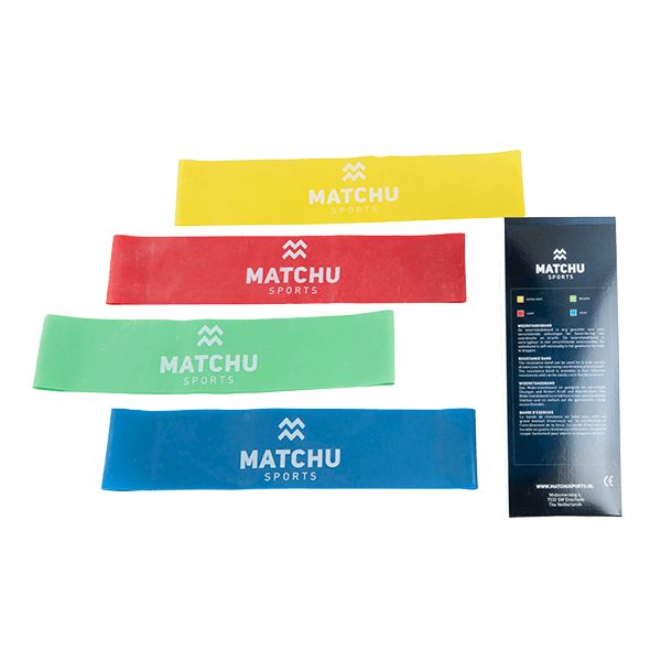 Matchu Sports - Latex Widerstandsbänder 4er Set - Fitnessbänder