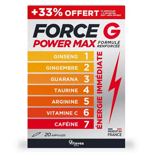 Vitavea Force G Power Max Energia Instantânea 20 ampolas