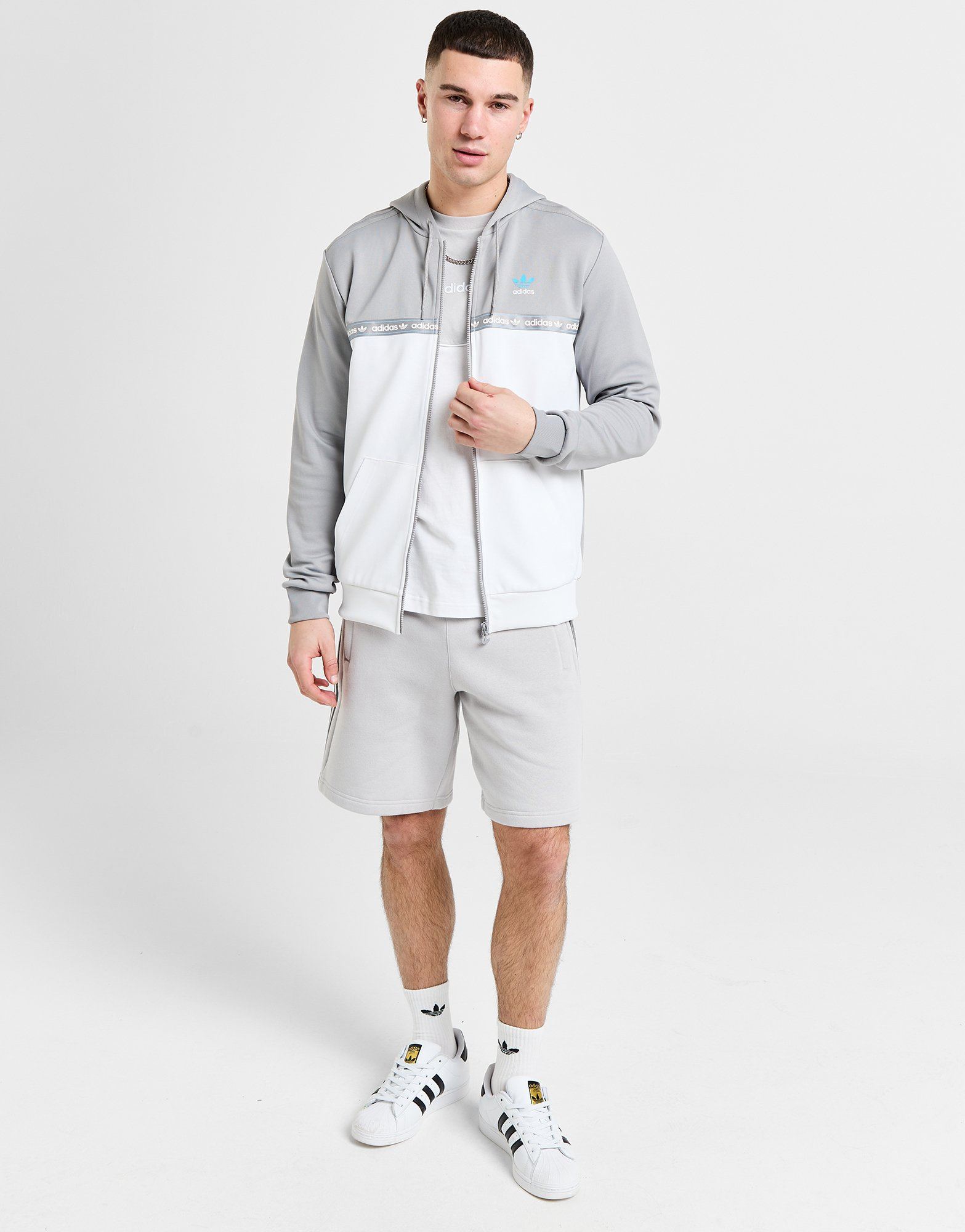 adidas Originals Sweat à Capuche Zippé Tape Homme