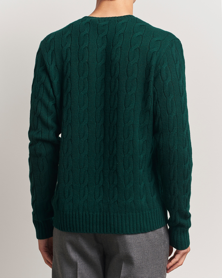Ralph Lauren Purple Label Cashmere Cable Sweater Moss Agate
