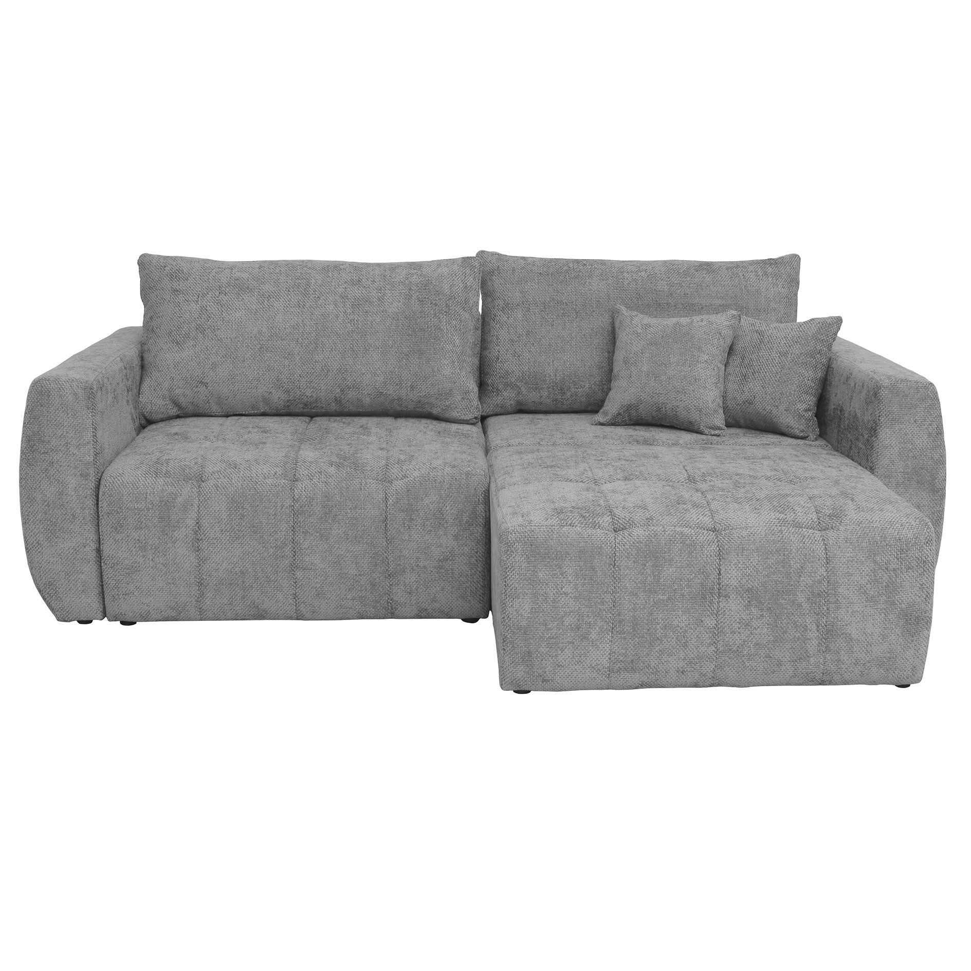 Big Sofa - grau - mit Staukasten und Liegefunktion - 245 cm