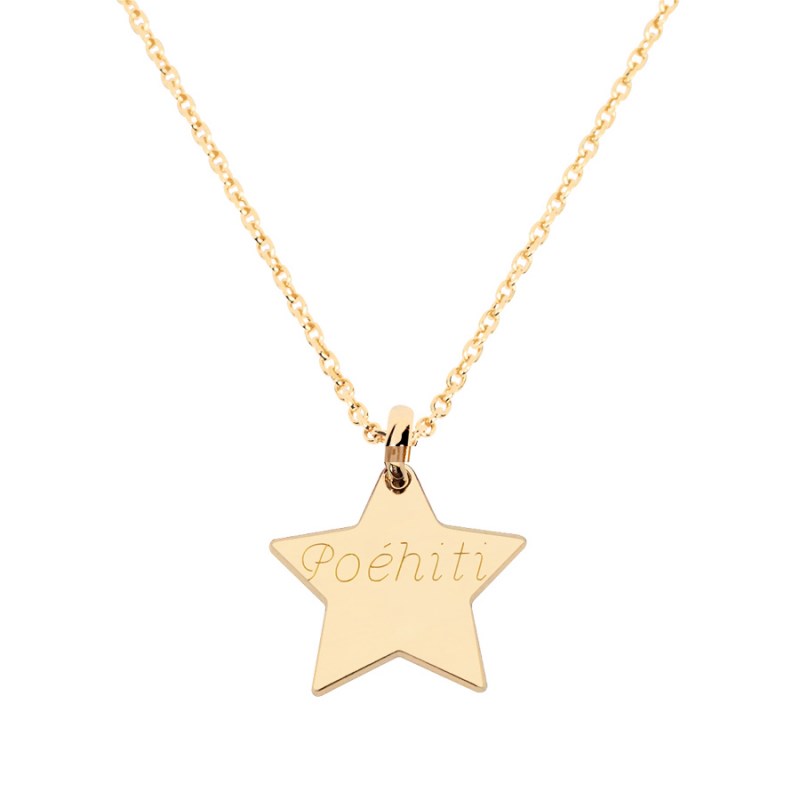 Collier enfant étoile plaqué or 3 microns