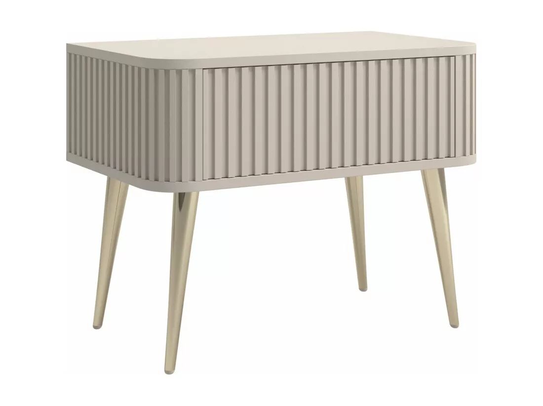 Table de chevet - avec tiroir - grège - OVARLO