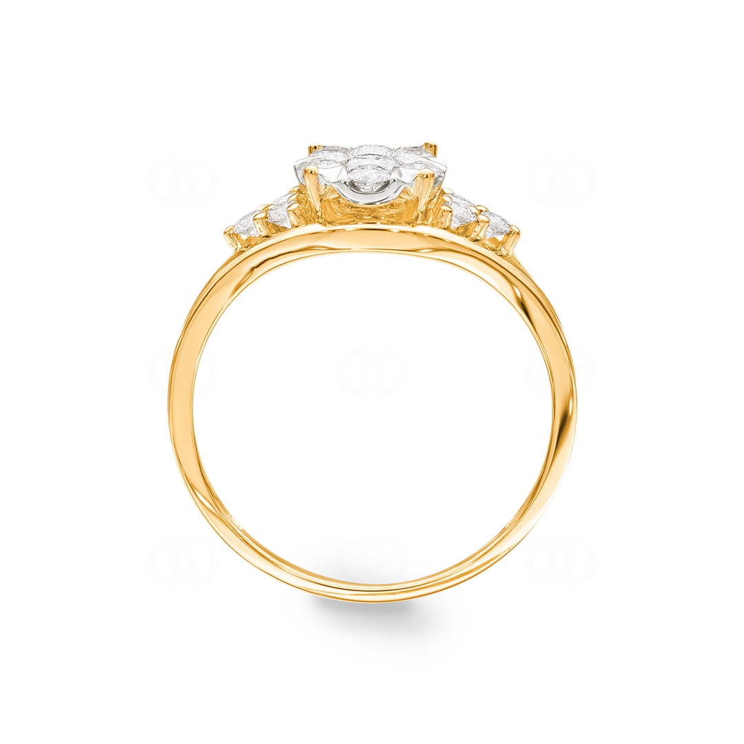 0.49 Karat Diamantring 750/18 K Gelbgold