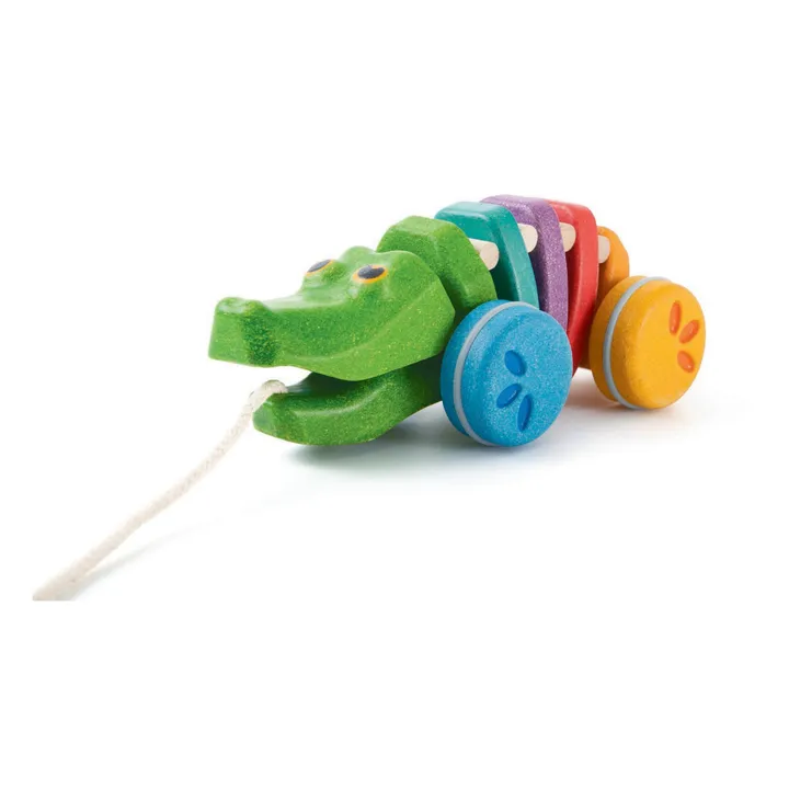 Plan Toys Alligator arc en ciel à tirer