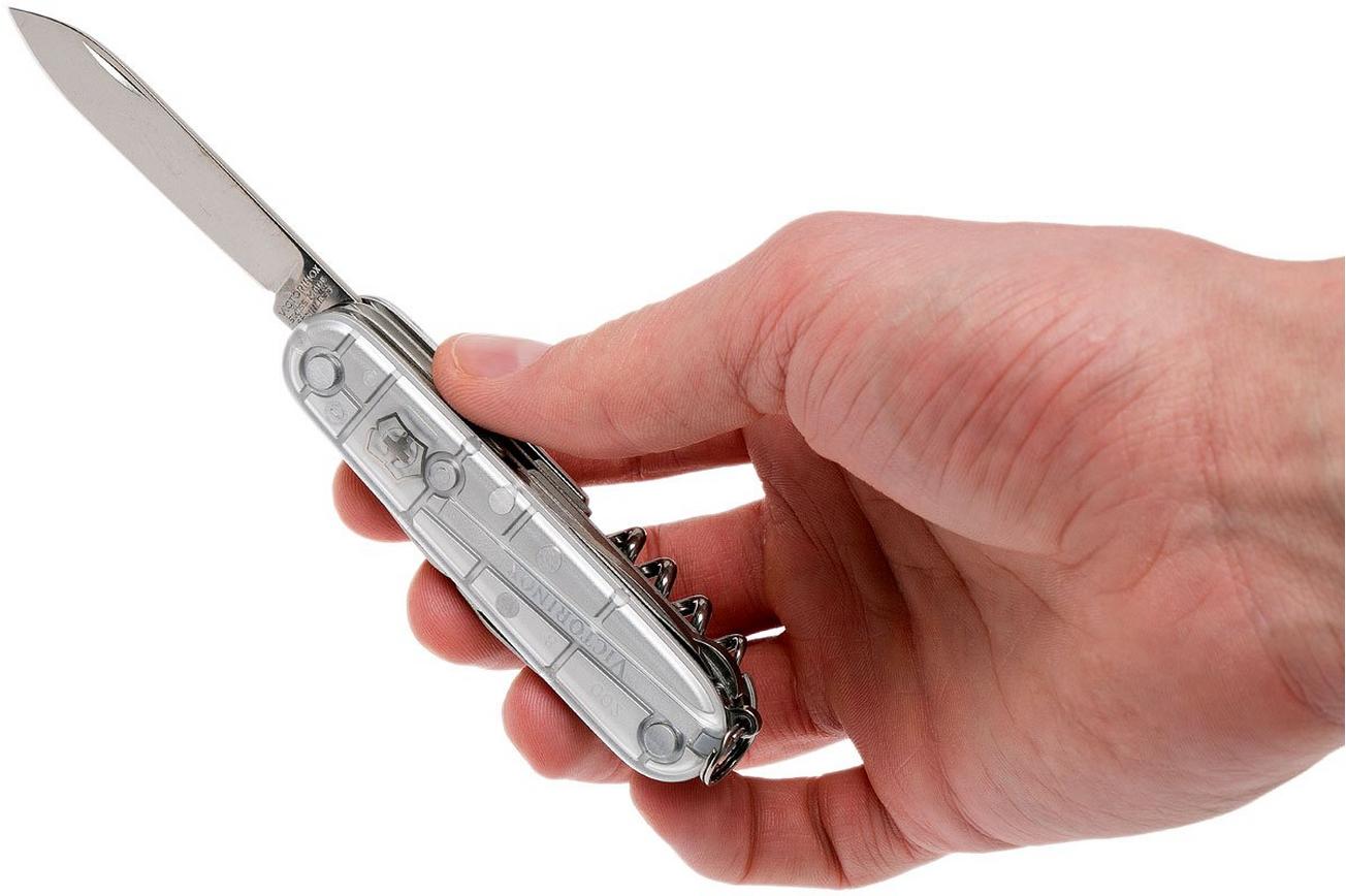 Victorinox Climber transparant zilver 1.3703.T Zwitsers zakmes