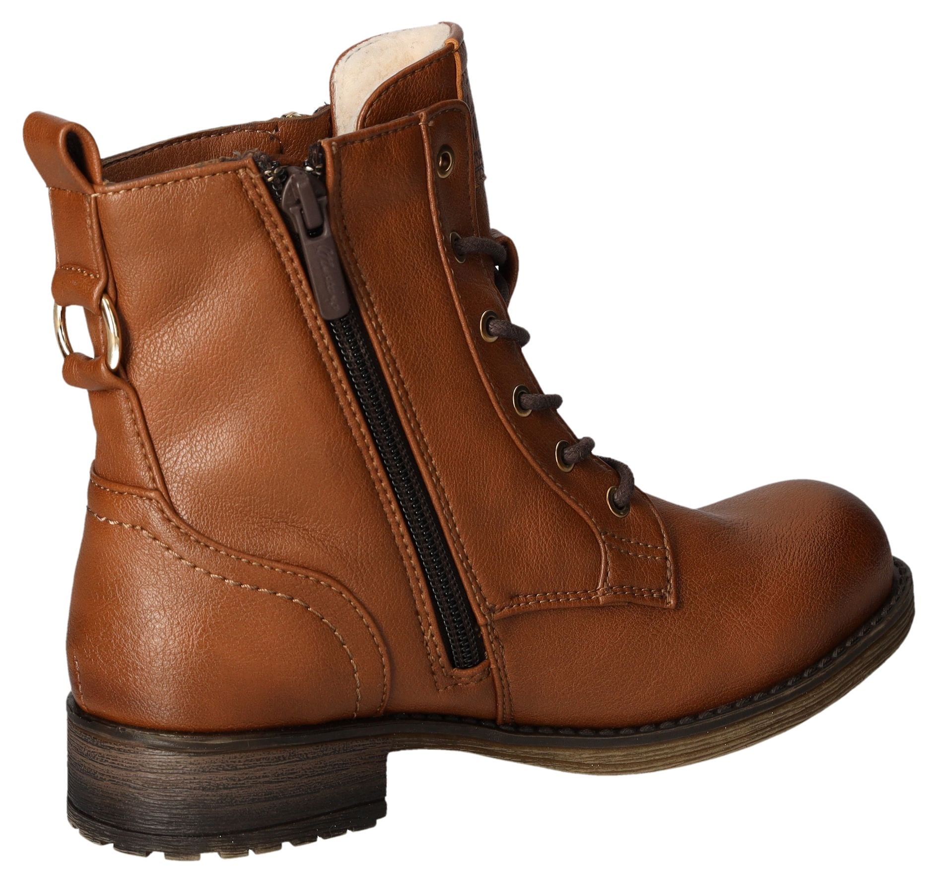 Mustang Shoes Winterboots  , Schnürboots, Stiefelette, Blockabsatz, mit Reissverschluss