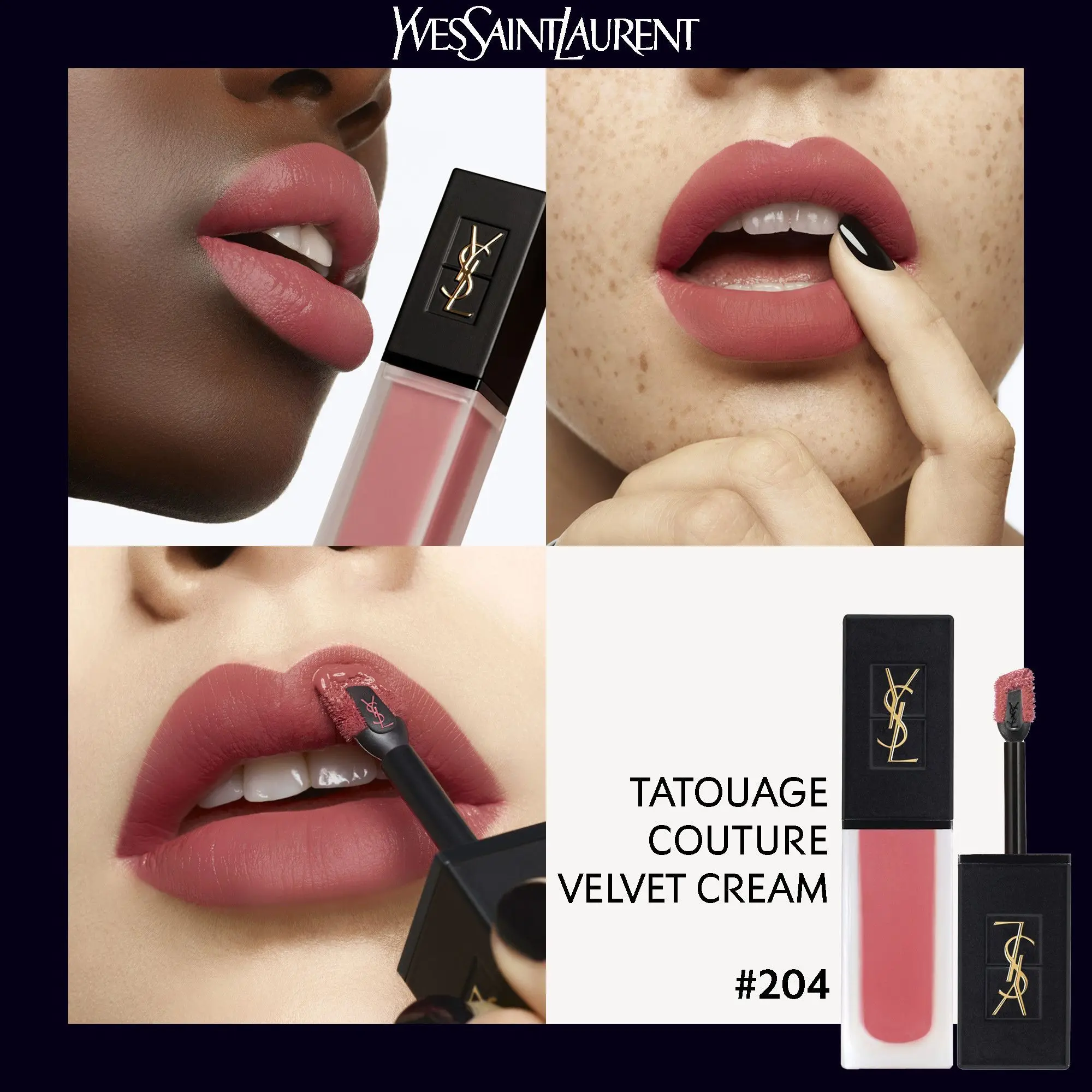 Yves Saint Laurent - Tatouage Couture Velvet Cream Rouge à Lèvres- Vernis et encre à lèvres