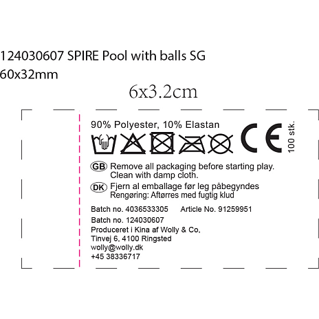 Spire boldbassin m. 100 bolde