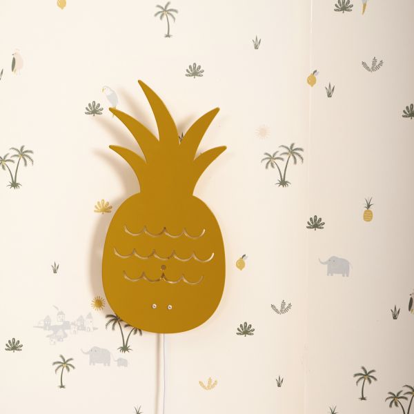 Roommate Pineapple Lamp Yellow Ochre