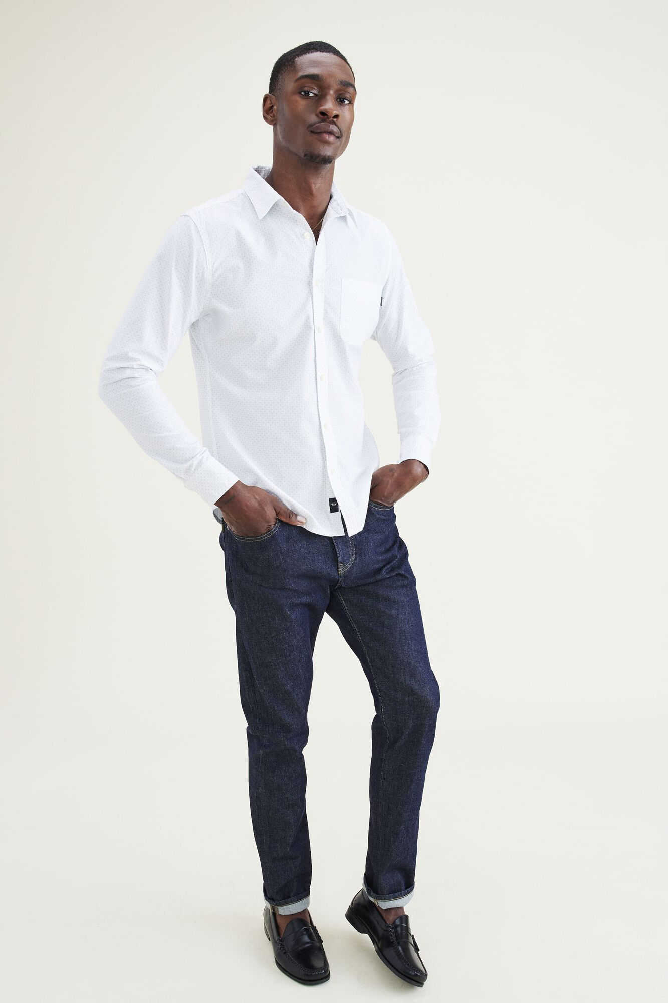 Camisa Icon Slim Fit com Botões - Branca