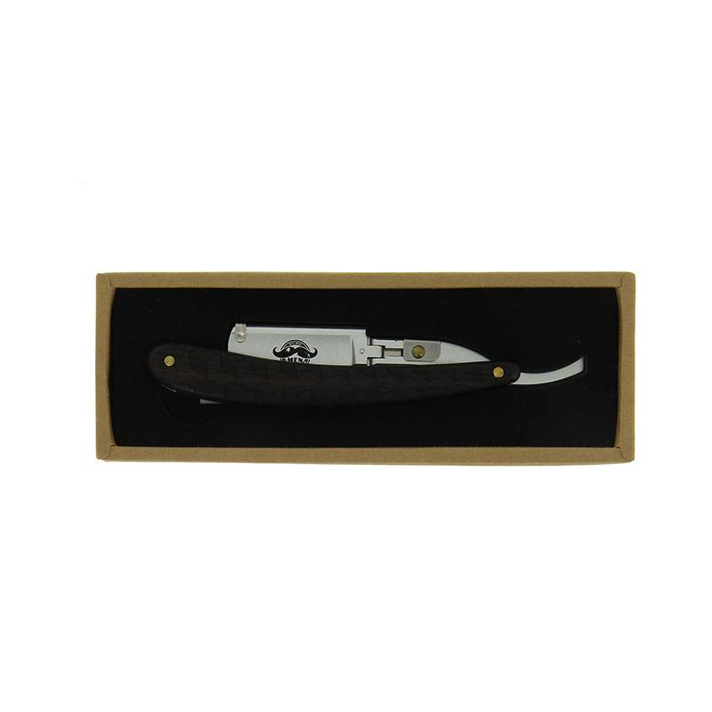 Rasoir à lame interchangeable Bois Black   10 lames double edge courtes