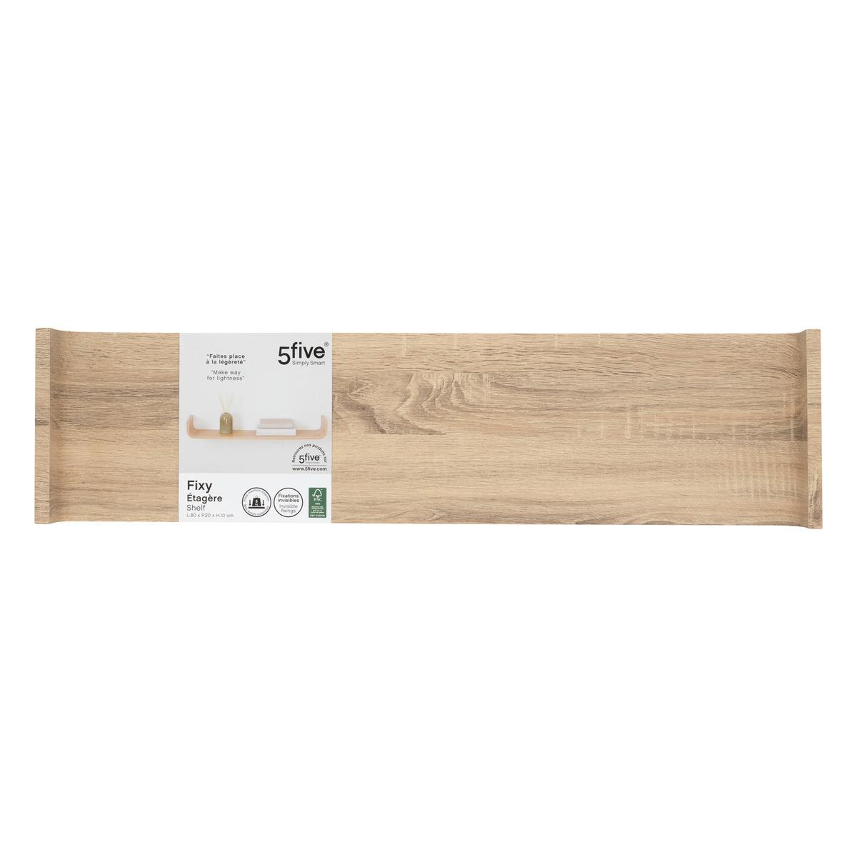 ETAGERE MURALE COURBEE FIXY 80CM NATUREL