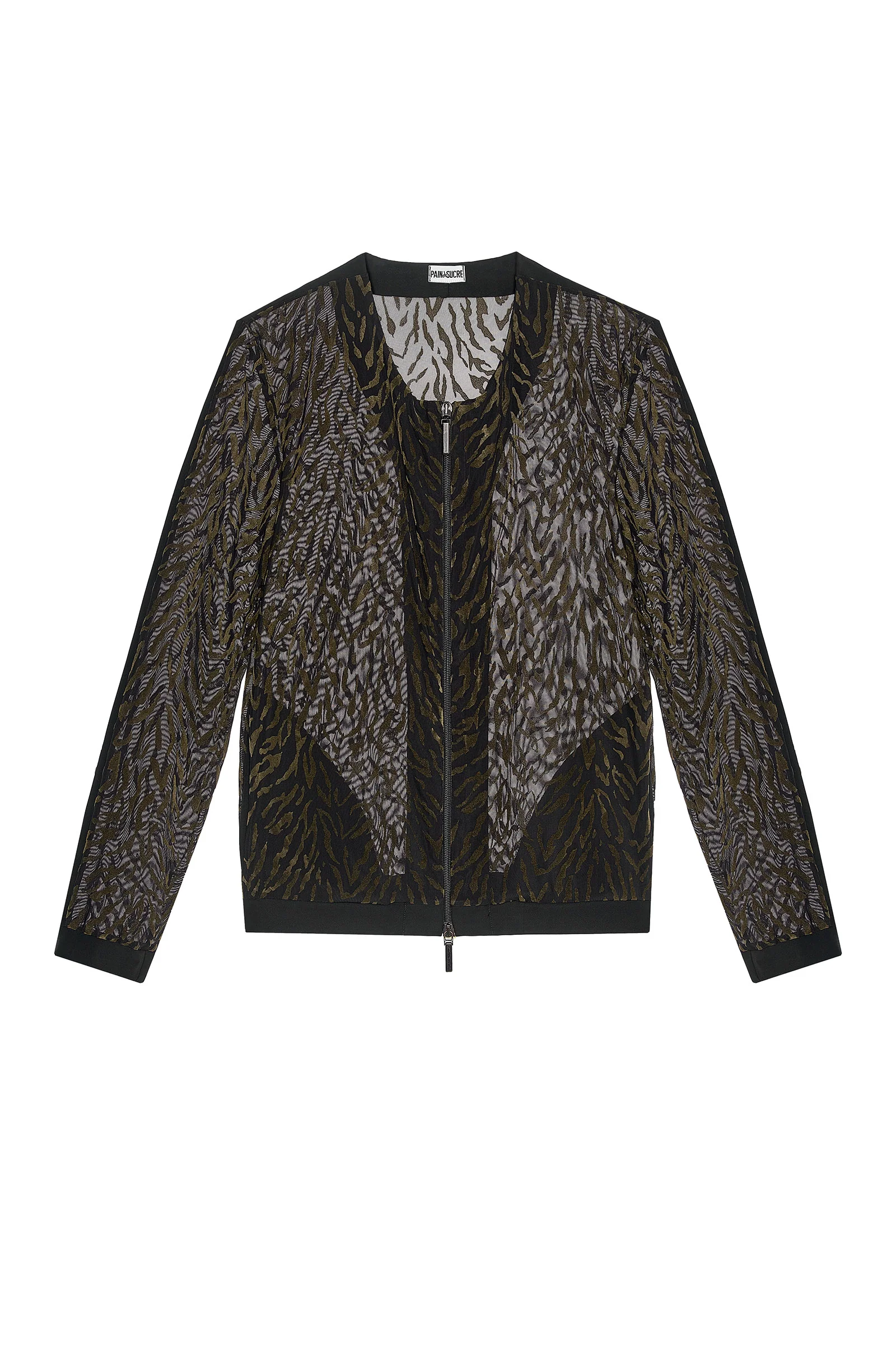 gul Gilet en résille tigre kaki Noir/kaki