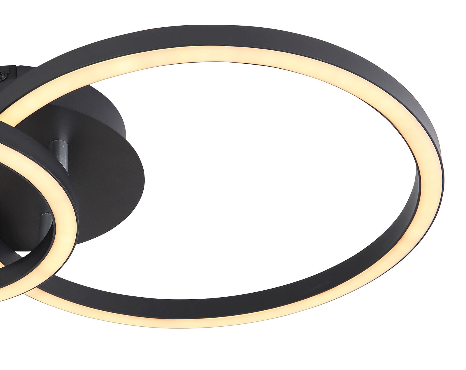 REGGY Deckenlampe schwarz 67238-18B, B/H/T: 42 x 7,5 x 30 cm, Metall, Kunststoff