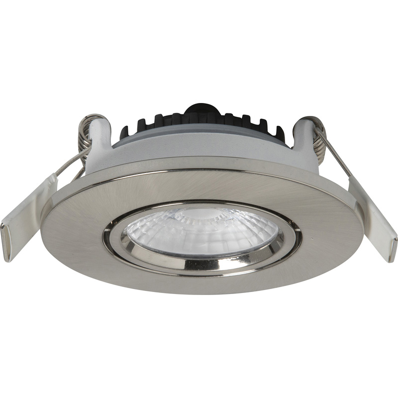 Robus Draco LED inbouwspot ring Geborsteld chroom