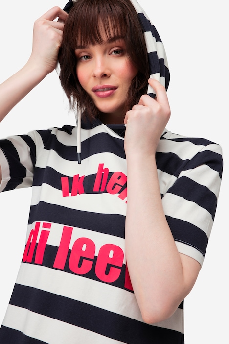 T-Shirt, Ringel, Statement, Halbarm
