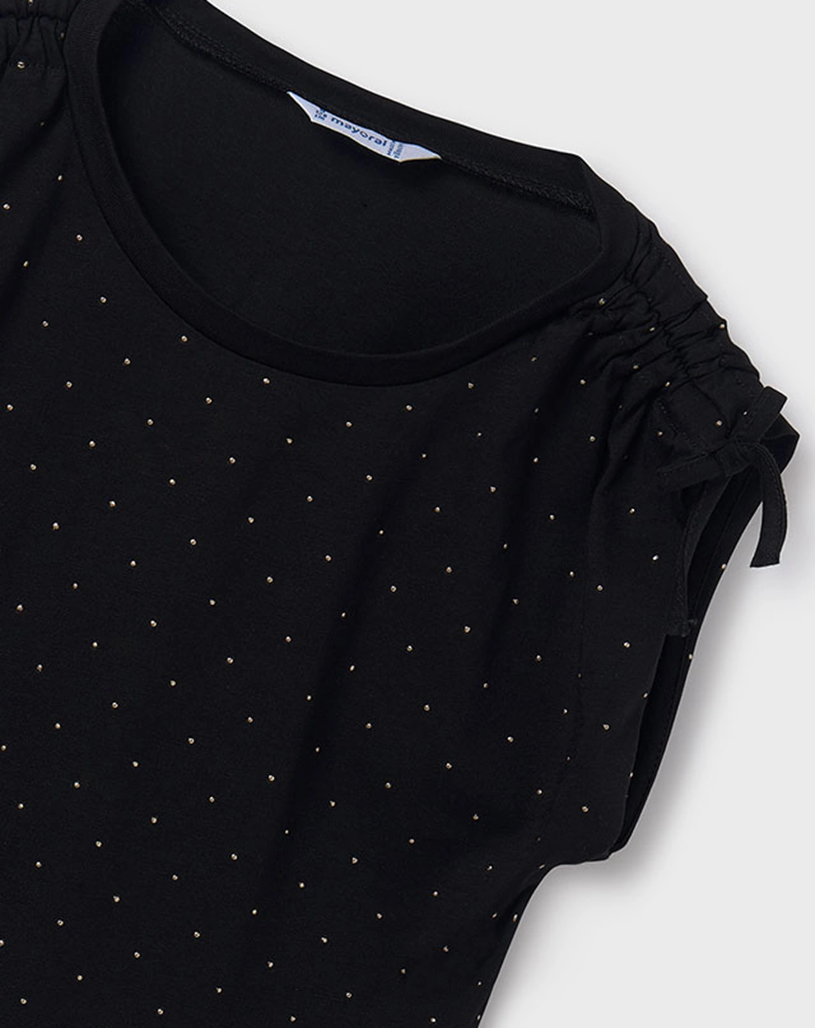 T-Shirt TUPFEN ärmellos in schwarz