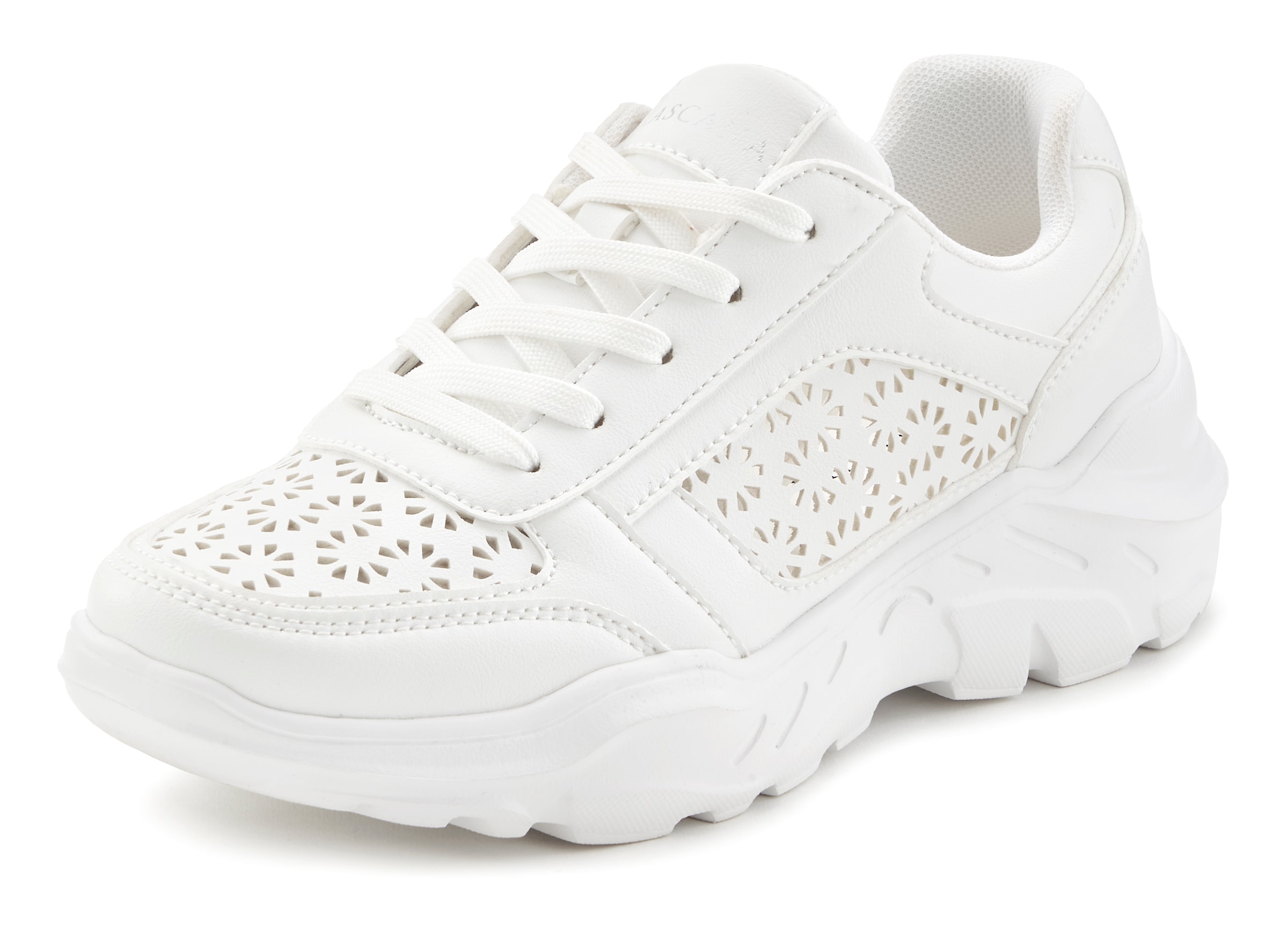 LASCANA Sneaker  Freizeitschuh, Halbschuh mit kleinen Cut-Outs und Chunky Sohle VEGAN