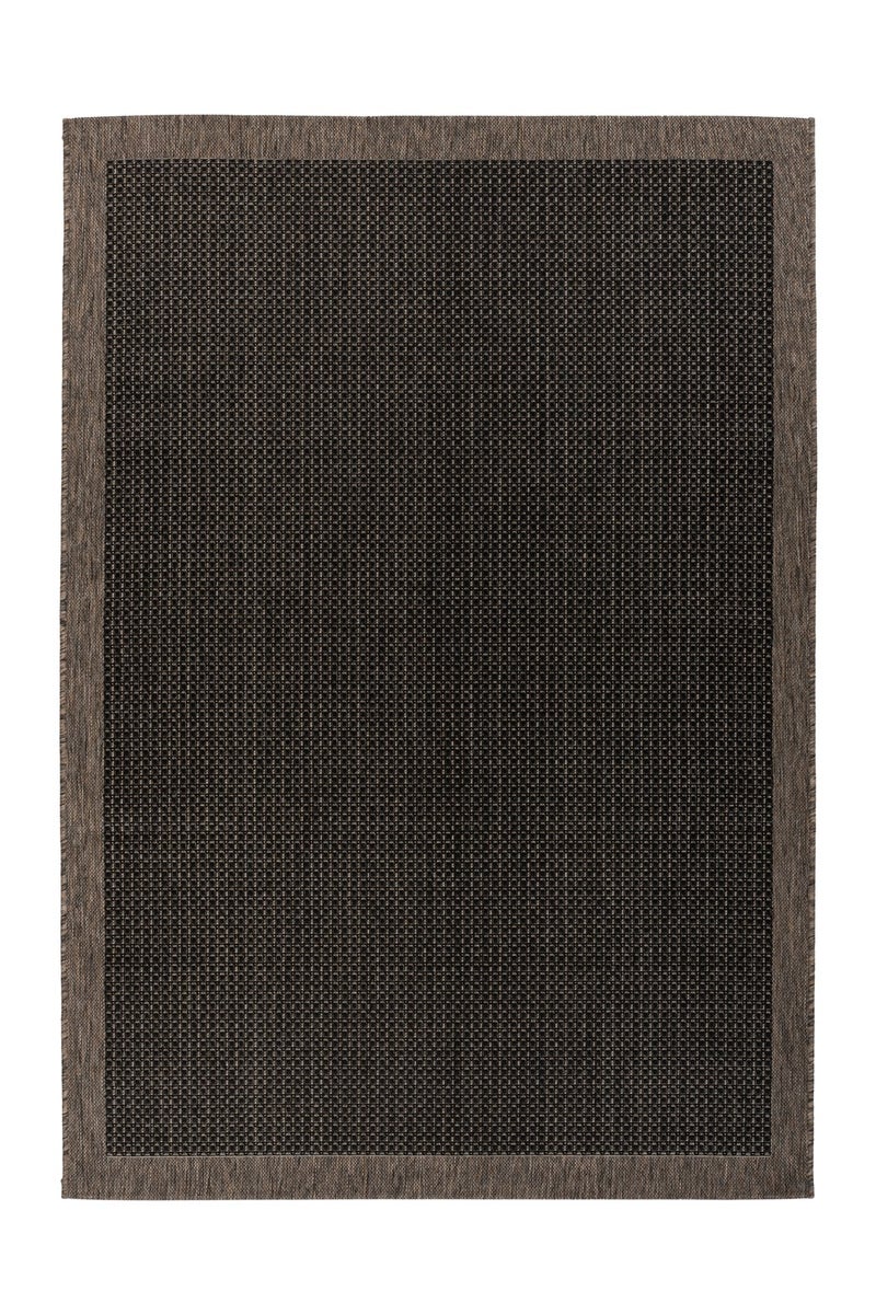 Silkaria platgeweven tapijt, antraciet/zwart, modern, 120 x 170 cm
