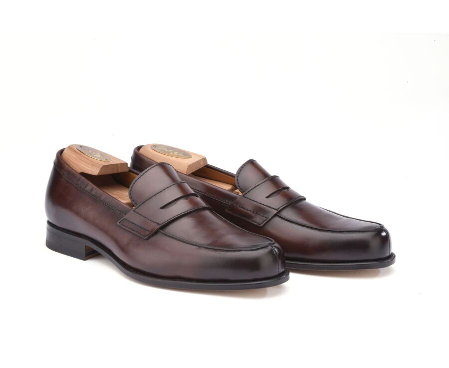 Mocassin homme cuir Chocolat Patiné - WEMBLEY CLASSIC
