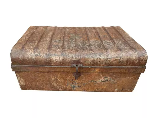 Valise en métal marron 71x49x33h