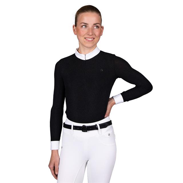 Wedstrijdshirt QHP Juliet Longsleeve Zwart