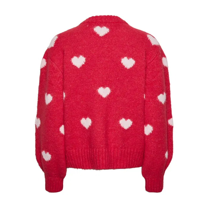 Pieces Rina Heart Knit Sweater Dames