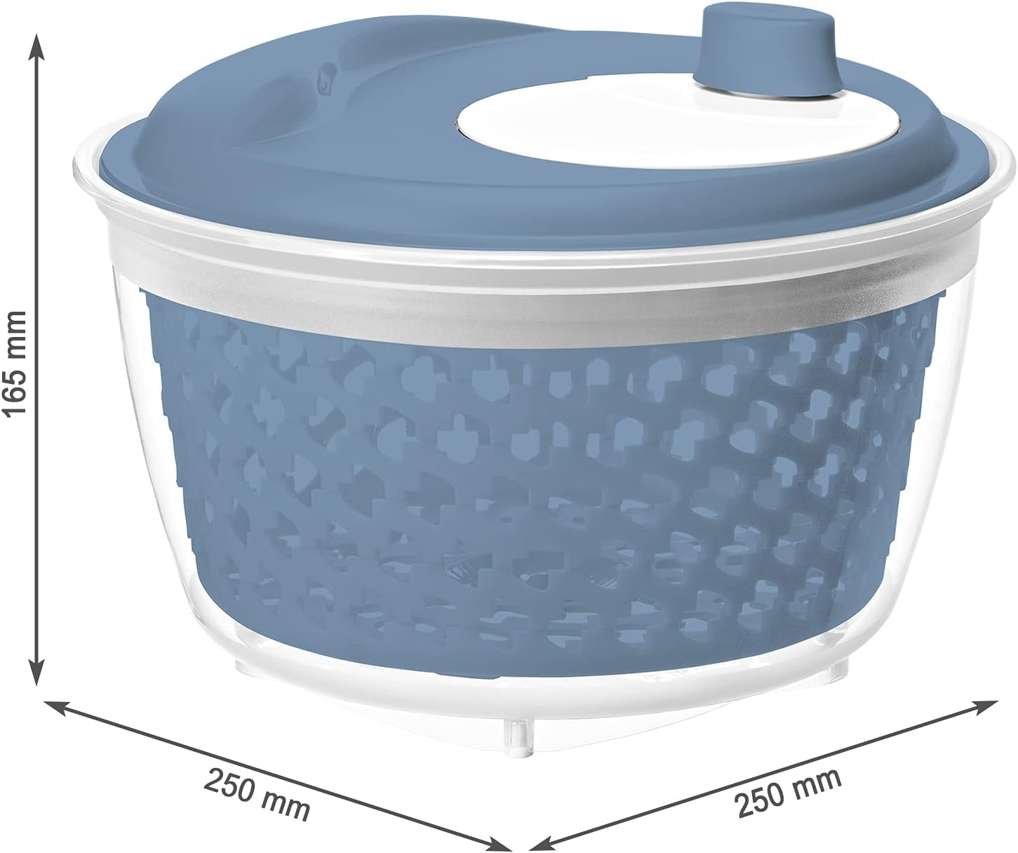 Salatschleuder Obst / Gemüse Waschkorb (1722406161) - Blau / Weiss