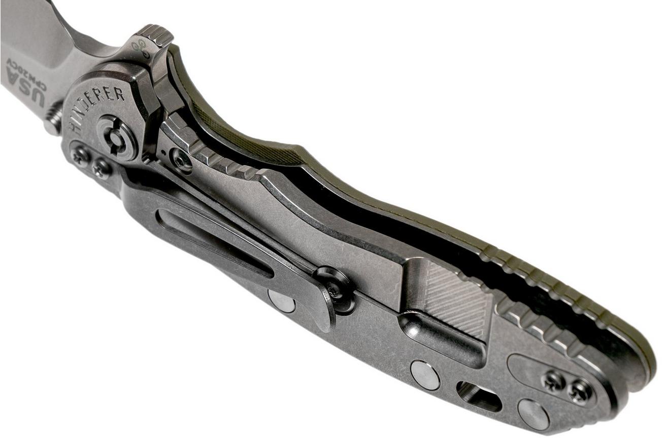 Rick Hinderer XM18 3,5” 20CV Slicer, OD Green G10 zakmes