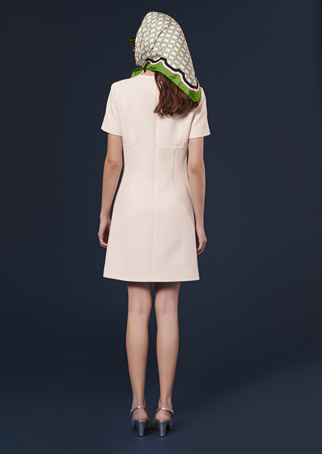 Robe Rehaneécrue en toile double