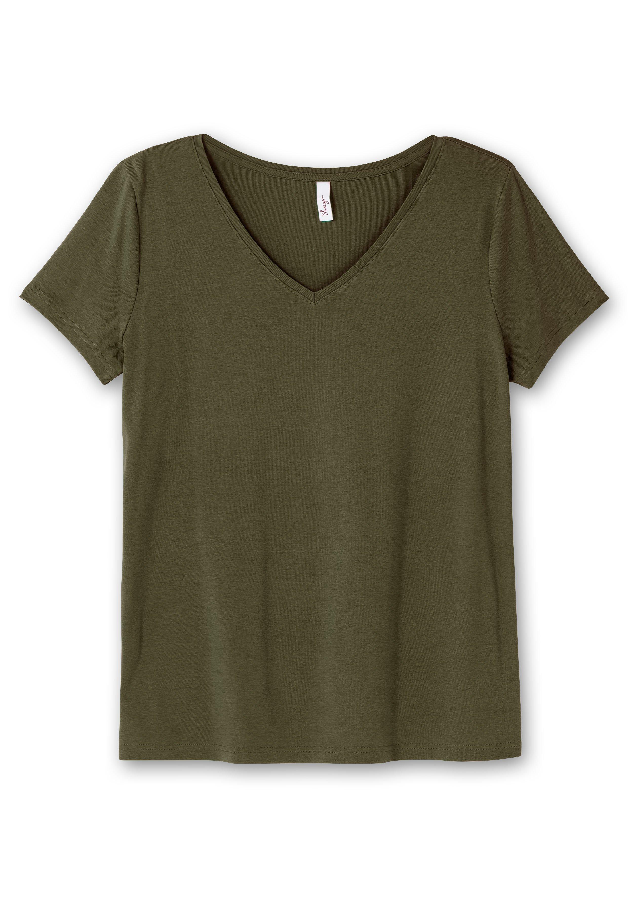 T-Shirt mit V-Ausschnitt
