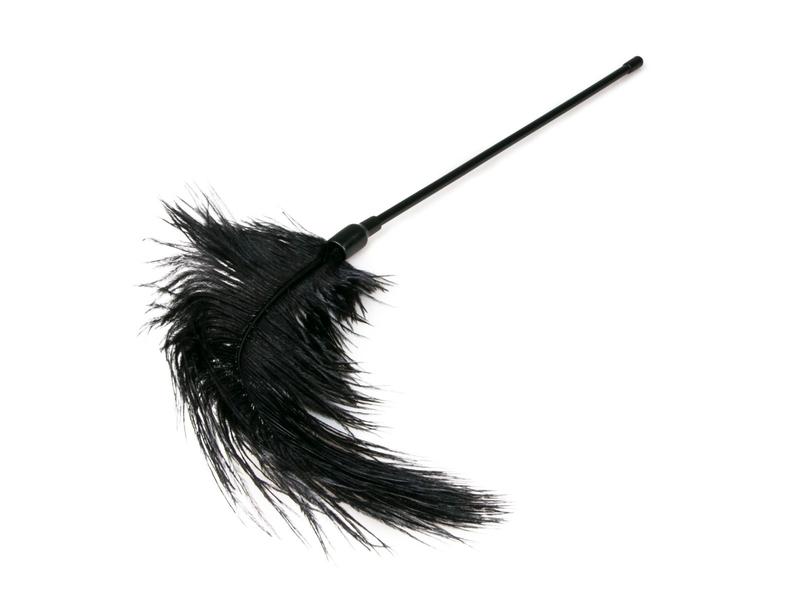 Easytoys Fetish Collection Feder Tickler schwarz Hochwertiger Feder-Kitzler für erotische BDSM Spiele