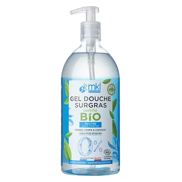 Gel de Banho Extra-Rico Neutro Orgânico MKL Green Nature 1L