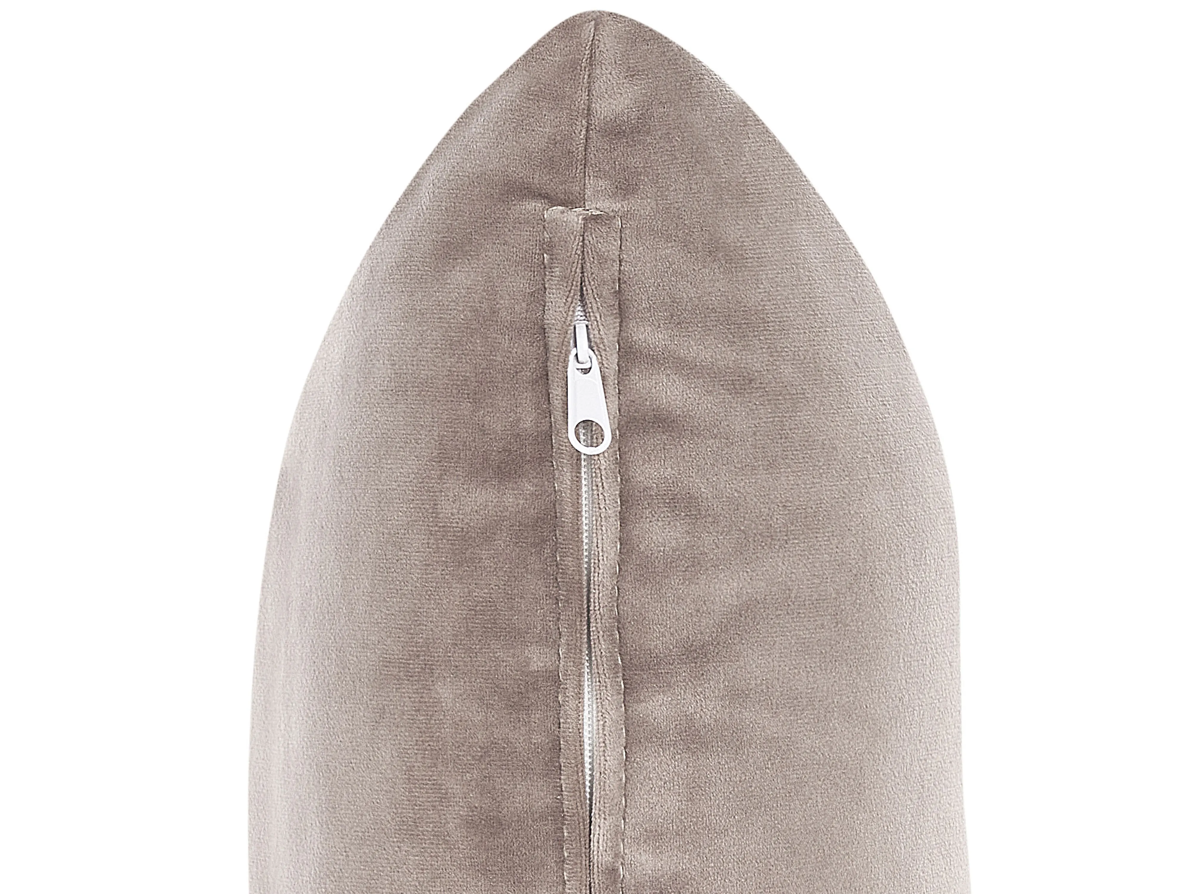 Rechtszijdige chaise longue CHAUMONT Fluweel Taupe