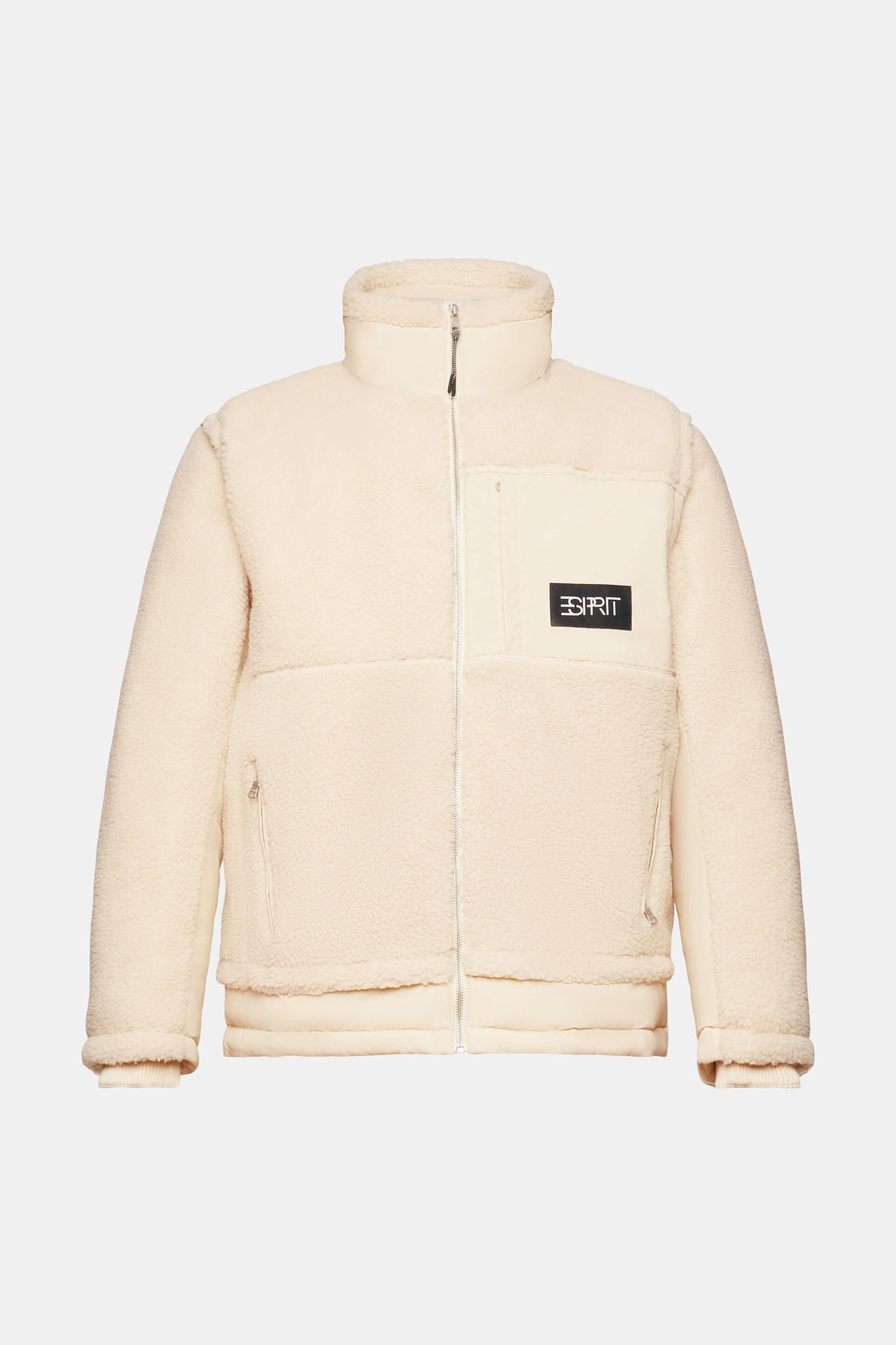 Veste courte en matières mélangées
