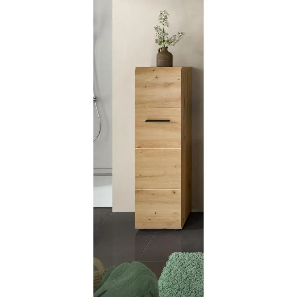 Hioshop Ice badkamerkast 1 deur eiken decor