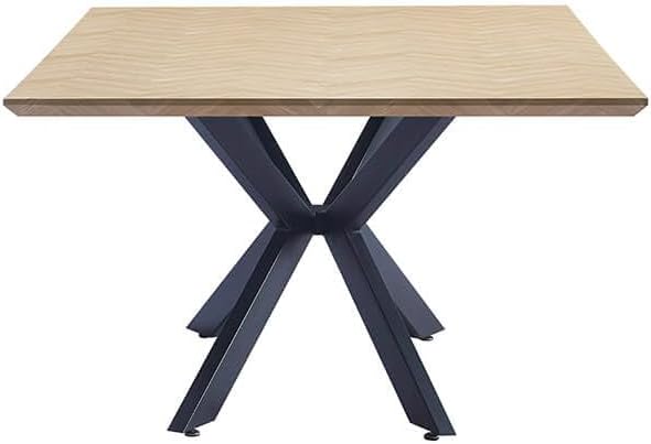 Home Deluxe Esstisch Eckig AVENCIA inkl. Sternfuß - Fishbone Oak 200 x 120 cm |Küchentisch, Esszimmer, Esszimmertisch