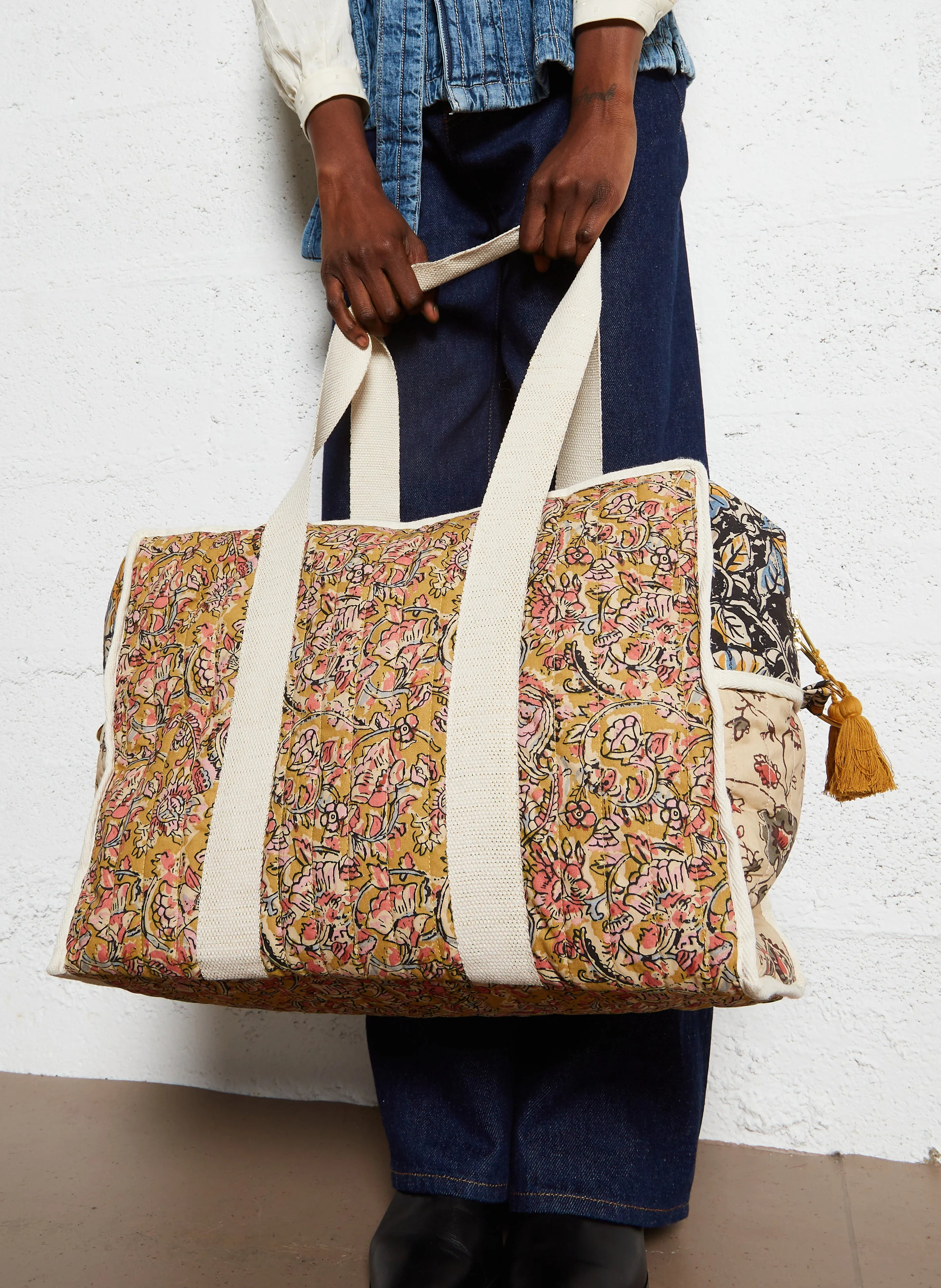 LILIO - Sac matelassé à imprimé fleuri en coton bio | Multicolore