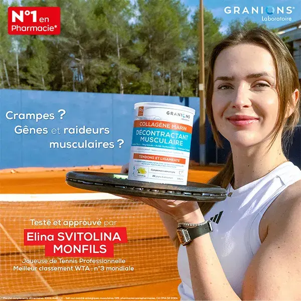 Granions Relaxante Muscular Colágeno Magnésio Ácido Hialurônico Vitamina C 288g