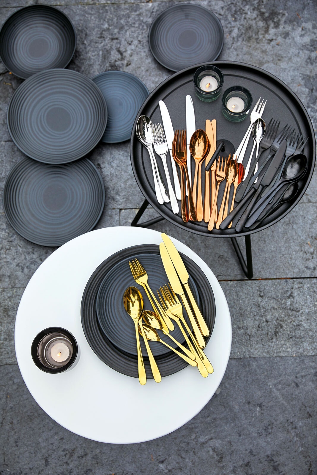 JUSTINUS Besteck-Set JOY 24-teilig Edelstahl goldfarbig