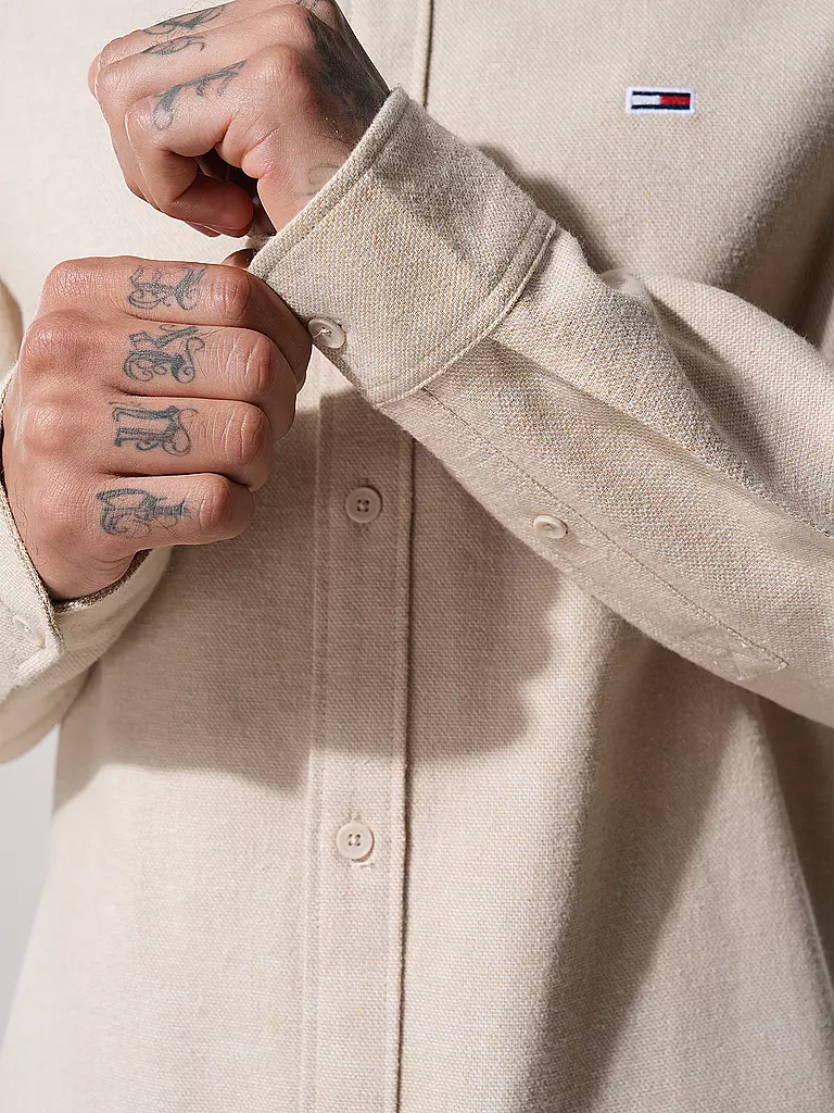 TOMMY JEANS Flanellhemd GRINDLE beige