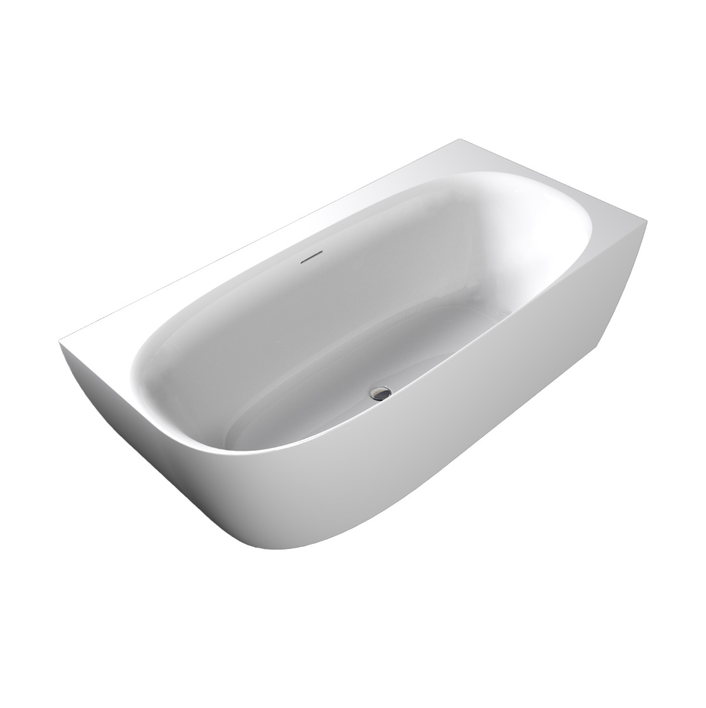Sanigoods Masala hoekbad rechts 170x80cm wit mat
